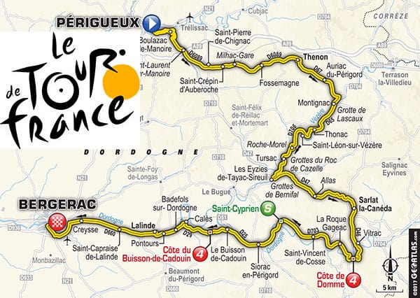 Hotel pour le tour de france en Dordogne Tour de France 2017 hotel la rocque Gageac sur le passage du Tour